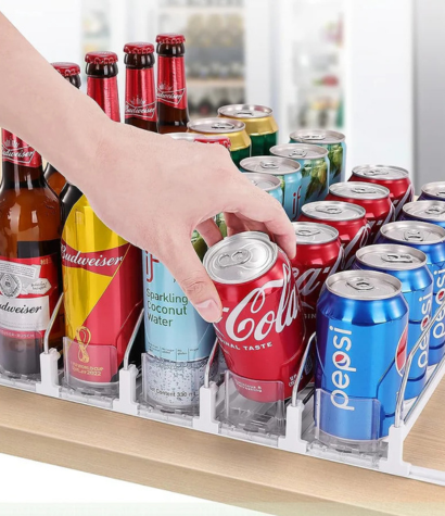 Self-Pushing Can Dispenser – Sip Sort Beverage Organizer